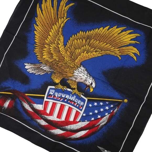 Vintage Easy Rider Bald Eagle American Flag Bandana - Picture 2 of 6